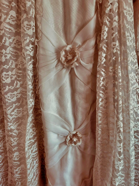 Vintage Empireline Nottingham Lace Wedding Dress - VWD1