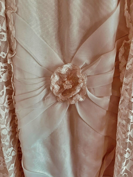 Vintage Empireline Nottingham Lace Wedding Dress - VWD1