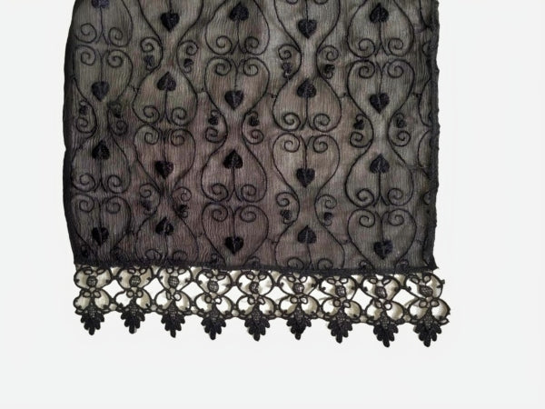 Hearts Silk Chiffon Scarf - SFHEART