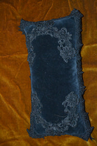 Black Cotton Velvet Jewellery Display Cushion - LLCN214