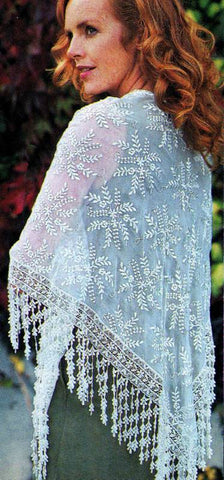 Drippy Lace Evening Shawl - SH316
